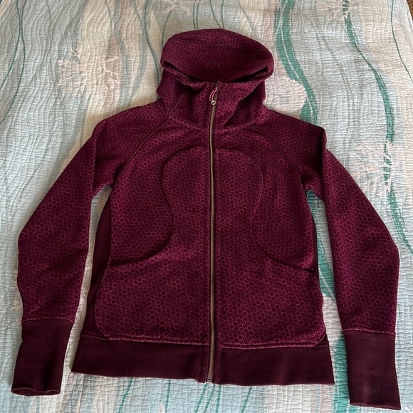 Lululemon Scuba lll Hoodie, star pixel, Raspberry Bordeaux Drama - Picture 1 of 3
